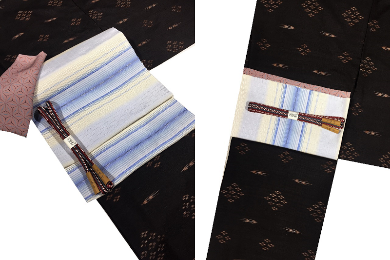 久米島紬 花織帯コーディネート