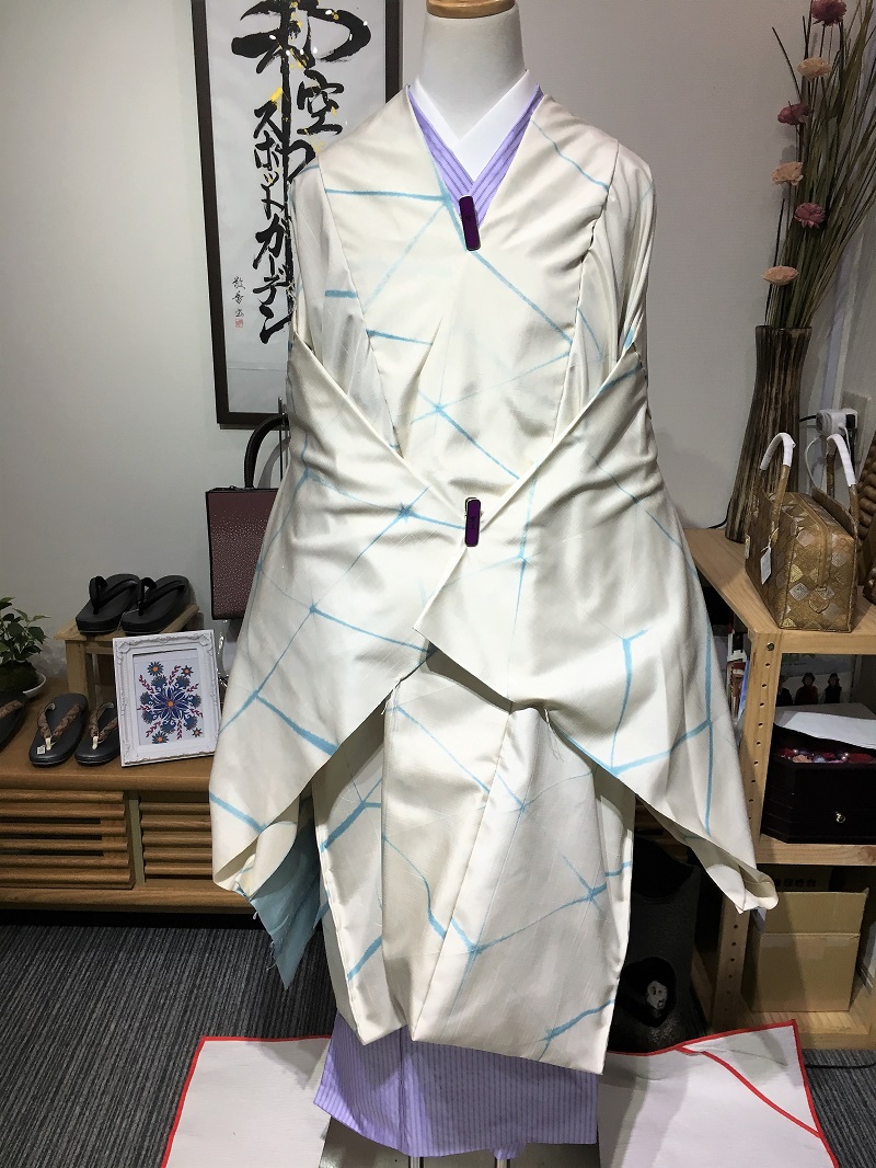結城紬コート