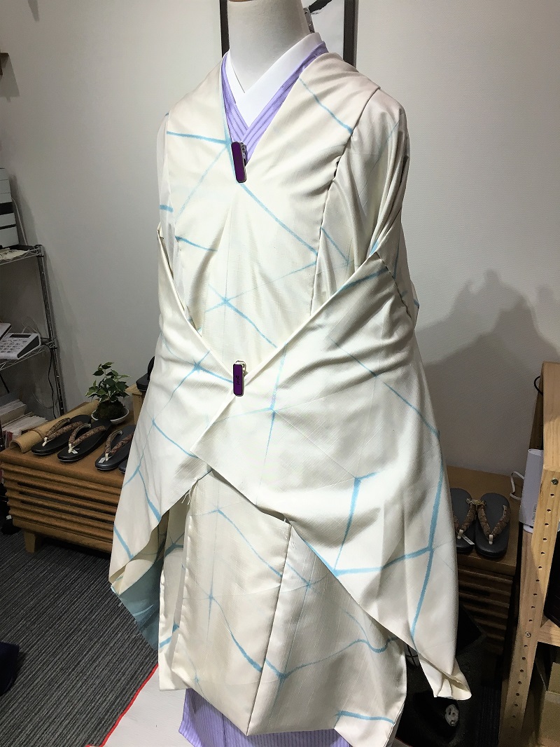 結城紬コート