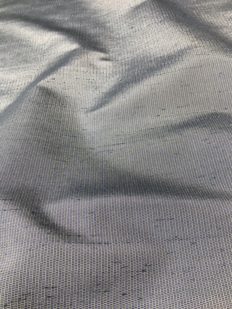 牛首紬 先染め| 極上の着心地とお洒落な装い。ブルーグレー無地