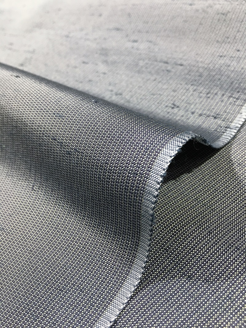 手織牛首紬　着尺反物　保管品　白山工房　加賀梅染　無地　ブルーグレー 牛首紬 先染め| 極上の着心地とお洒落な装い。ブルーグレー無地