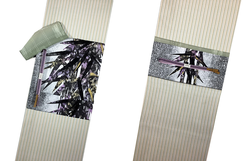 牛首紬　着物コーディネート