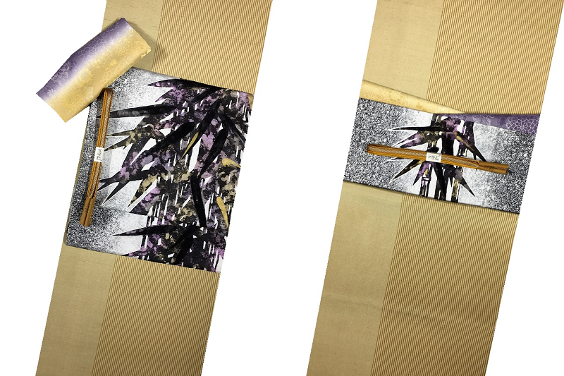 牛首紬　着物コーディネート