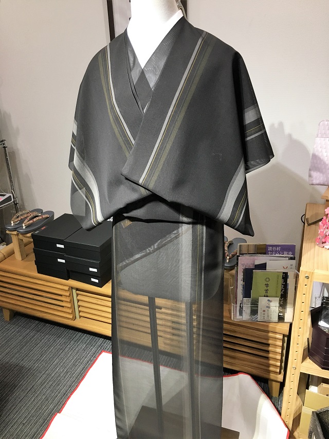 本場黄八丈 単衣 本場黄八丈 単衣