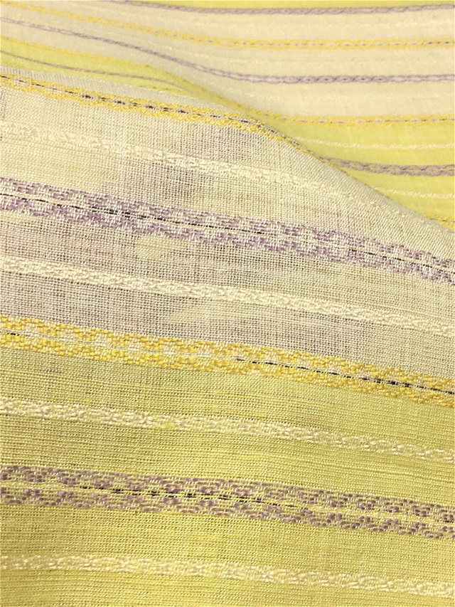 松尾鏡子 菱綾織 オールシーズン 九寸名古屋帯 イエロー |着物