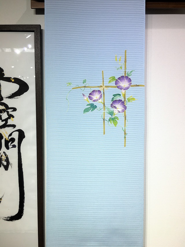 夏九寸名古屋帯 朝顔