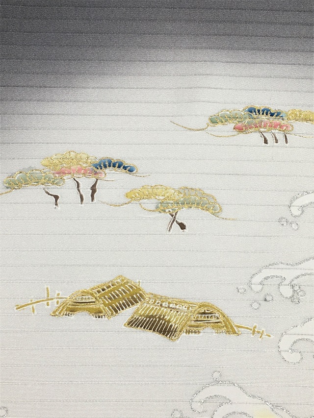夏染帯 白波