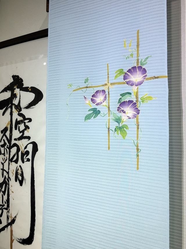 夏九寸名古屋帯 朝顔