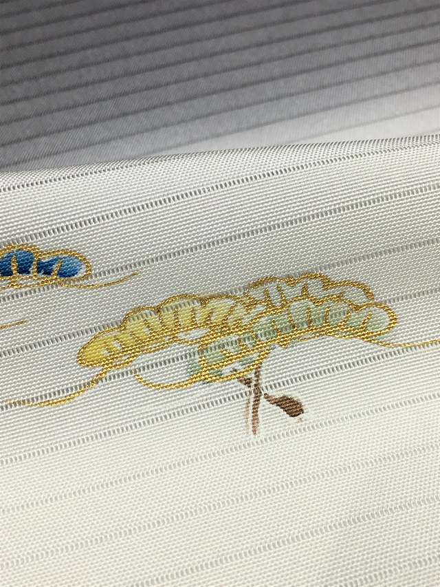 夏染帯 白波