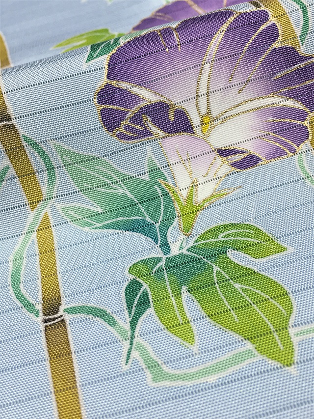 夏九寸名古屋帯 朝顔