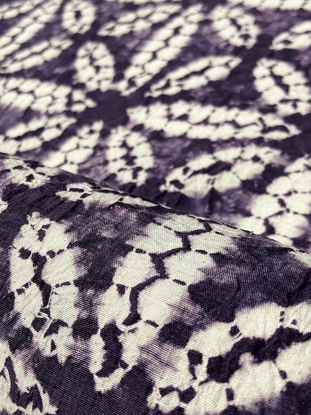 紫根 絞り 貴重な紬九寸名古屋帯 ｜着物セレクト専門店スポットガーデン