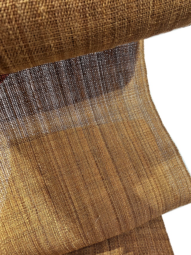 ぜんまい紙布 長井紬 八寸名古屋帯 自然布 原始布 夏帯 夏着物