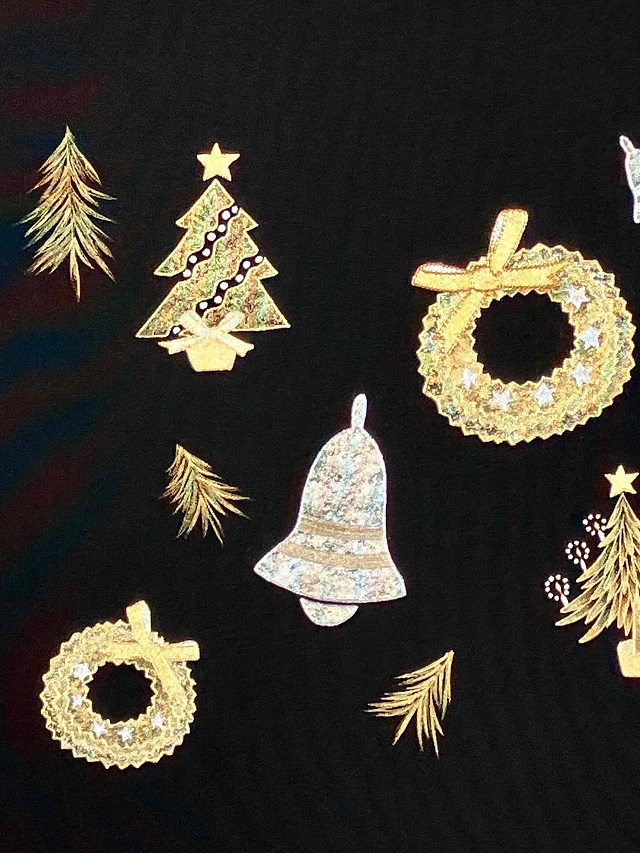 ちぐさや クリスマス九寸名古屋帯