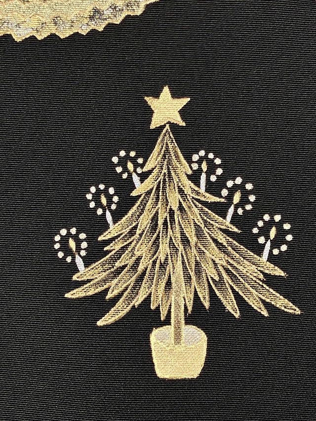 ちぐさや クリスマス九寸名古屋帯