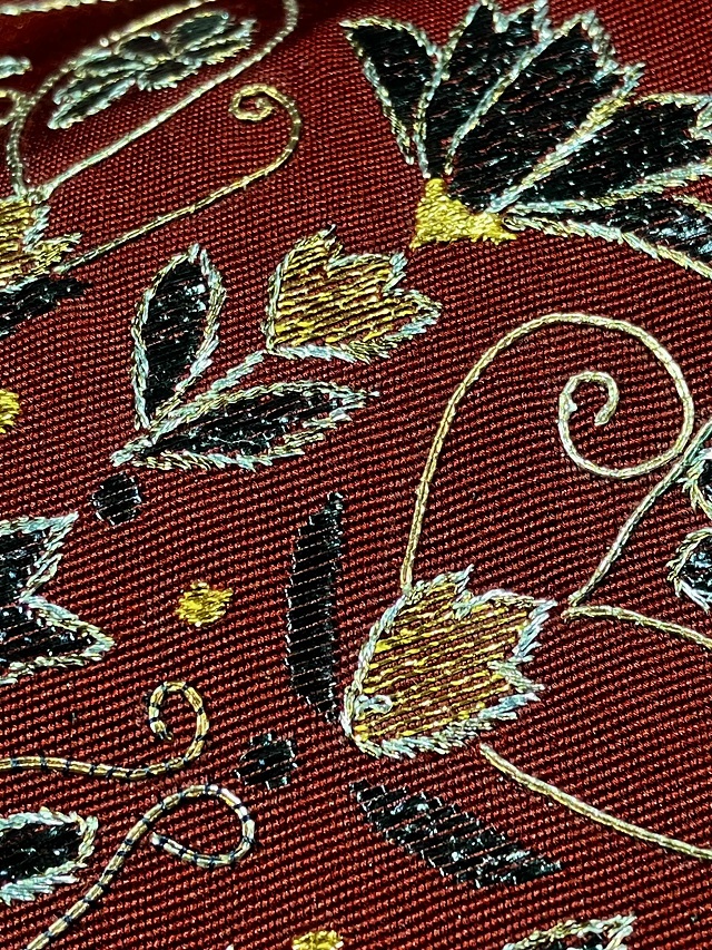 成謙 刺繍九寸名古屋帯