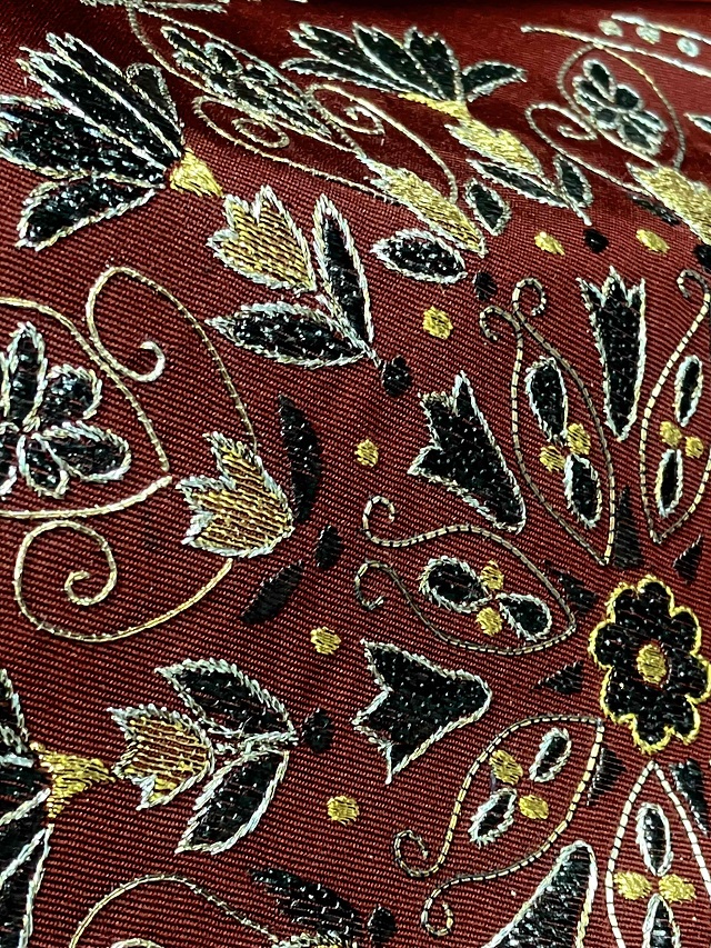 成謙 刺繍九寸名古屋帯