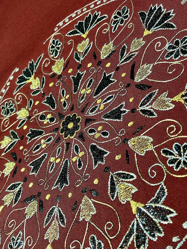成謙 刺繍九寸名古屋帯