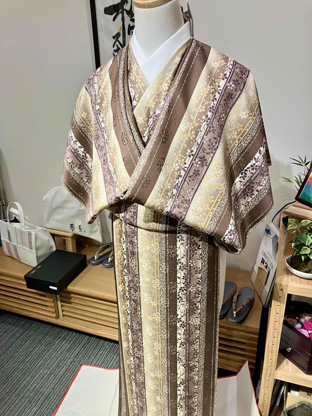 小紋丹後縮緬生地