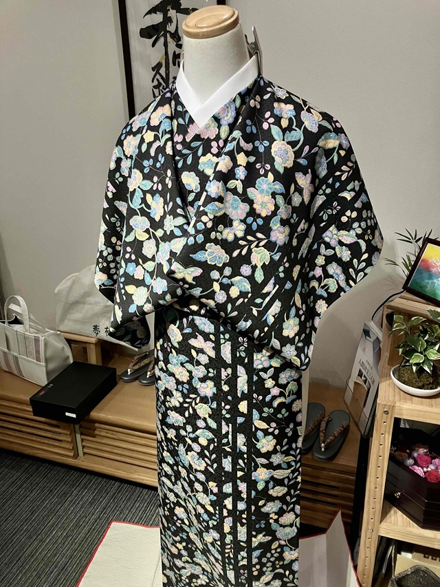 小紋丹後縮緬生地