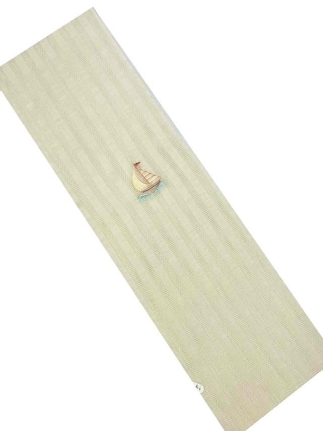 夏半衿ヨット刺繍