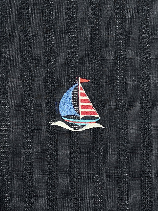 ヨット刺繍夏半衿