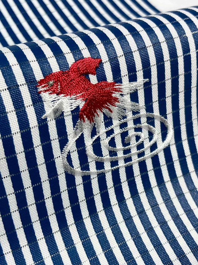 夏半衿 金魚刺繍