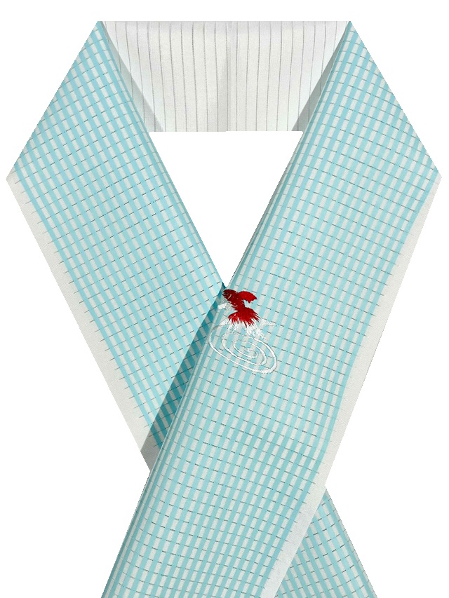 夏半衿 金魚刺繍