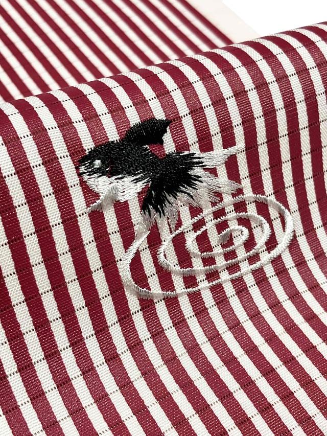 夏半衿 金魚刺繍