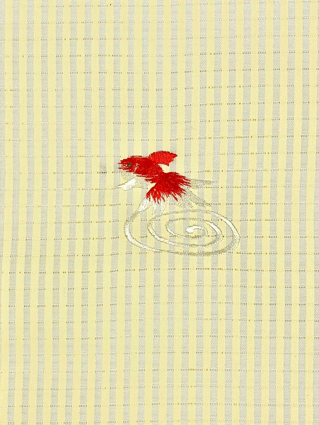 夏半衿 金魚刺繍