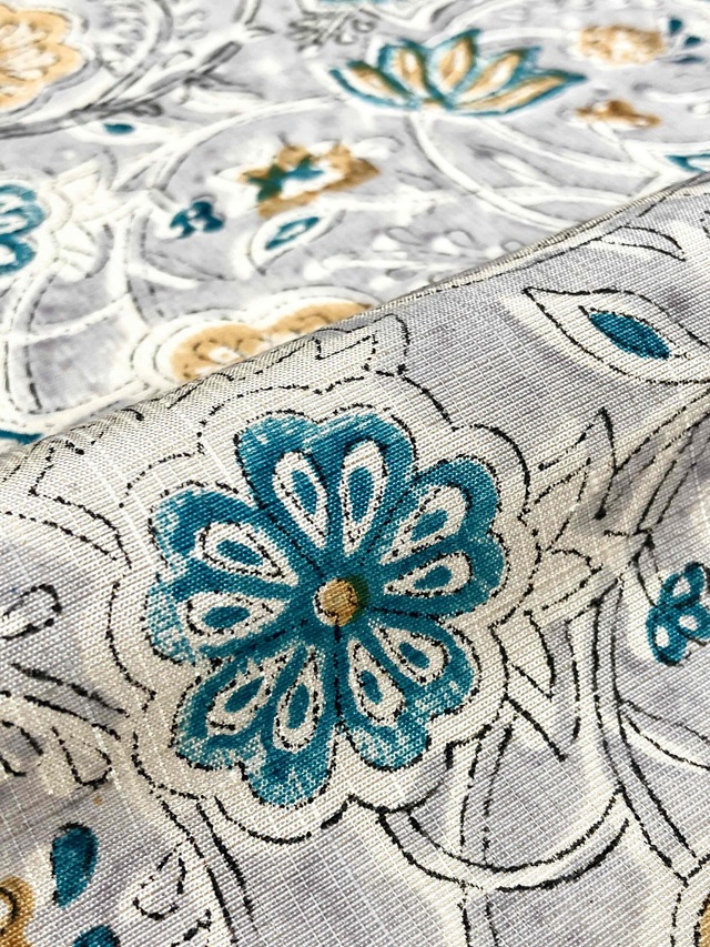 インド木版更紗 ムガシルク