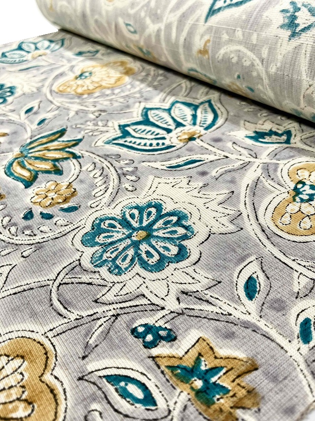 インド木版更紗 ムガシルク