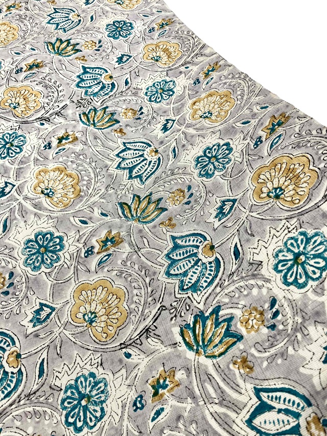 インド木版更紗 ムガシルク