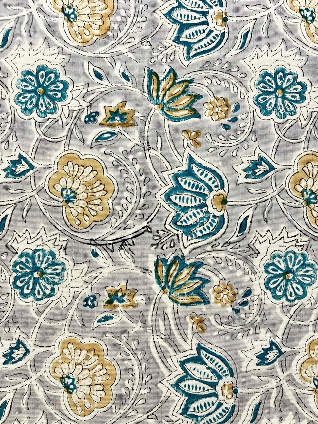 インド木版更紗 ムガシルク