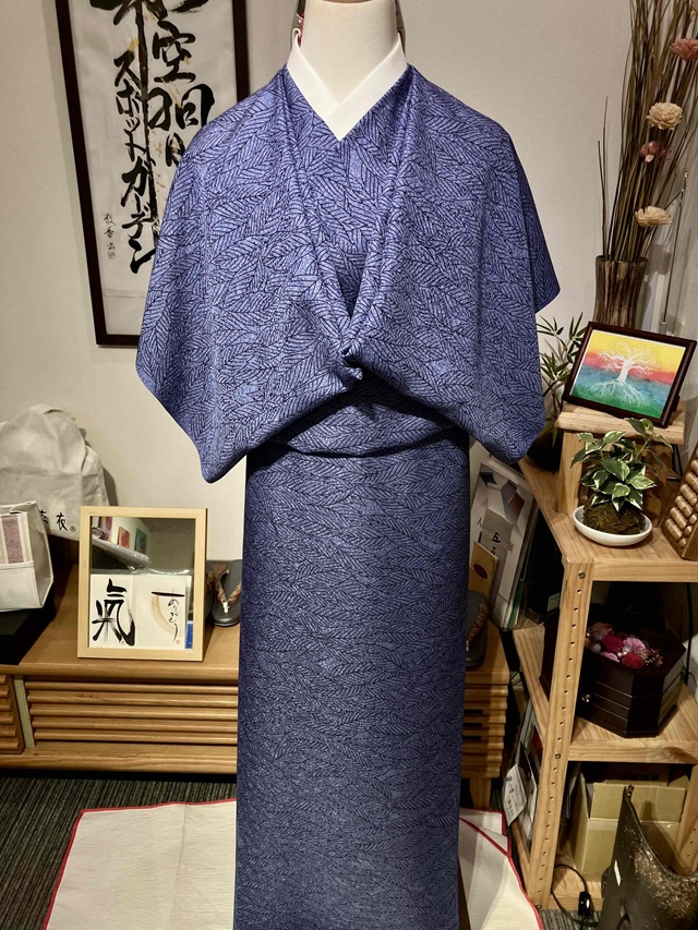 伊勢型小紋 南部芳松 天目染 楢の葉柏 和服・和装小物の通販・お洒落で