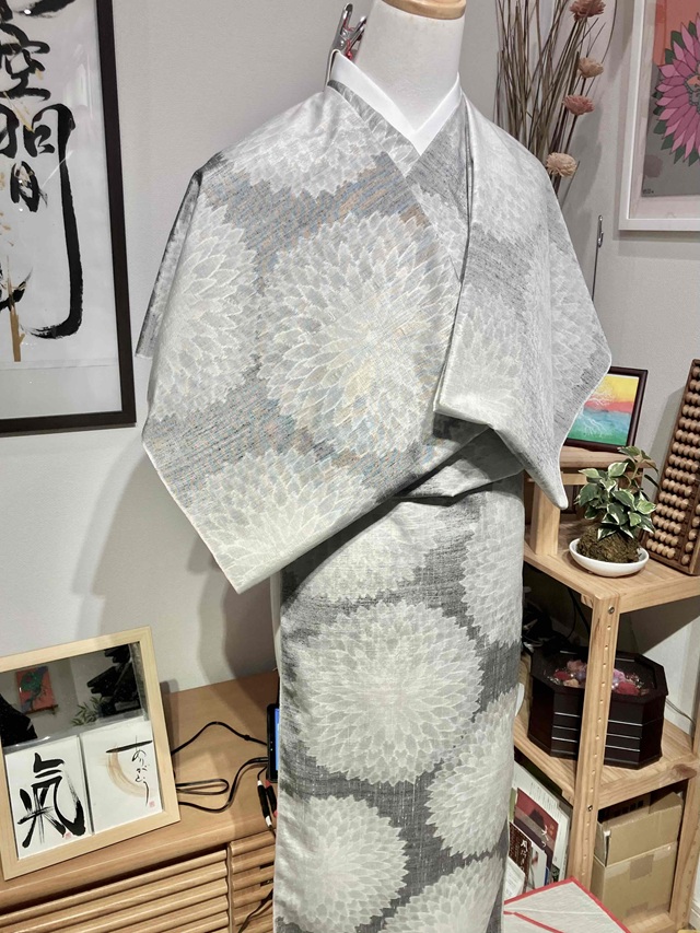 小千谷紬 松煙染