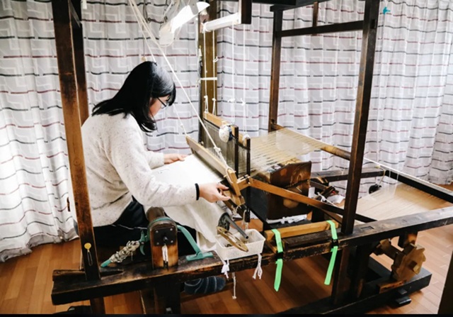 白鷹織　弐藍織