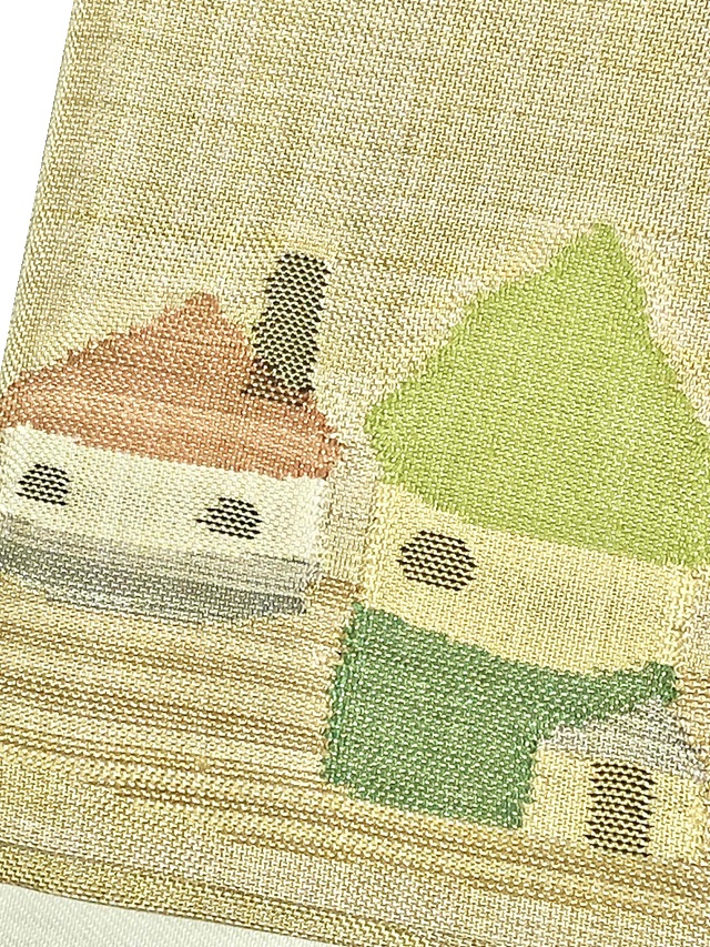 半幅帯 すくい織 手織り