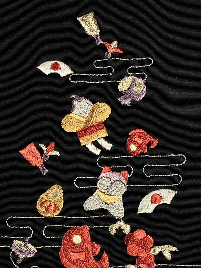 半衿　正月刺繍