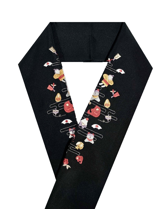 半衿　正月刺繍