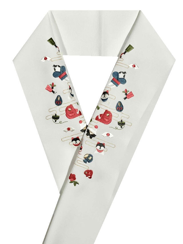 半衿　正月刺繍