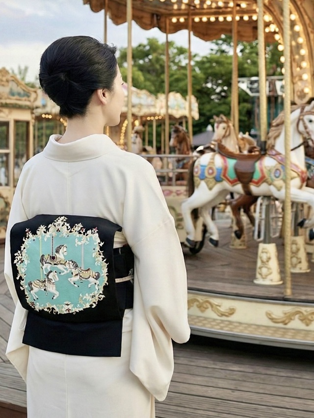 成謙工房 京友禅　メリーゴーランド