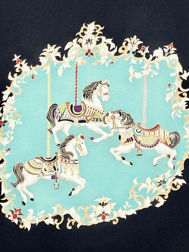 成謙工房 京友禅　メリーゴーランド