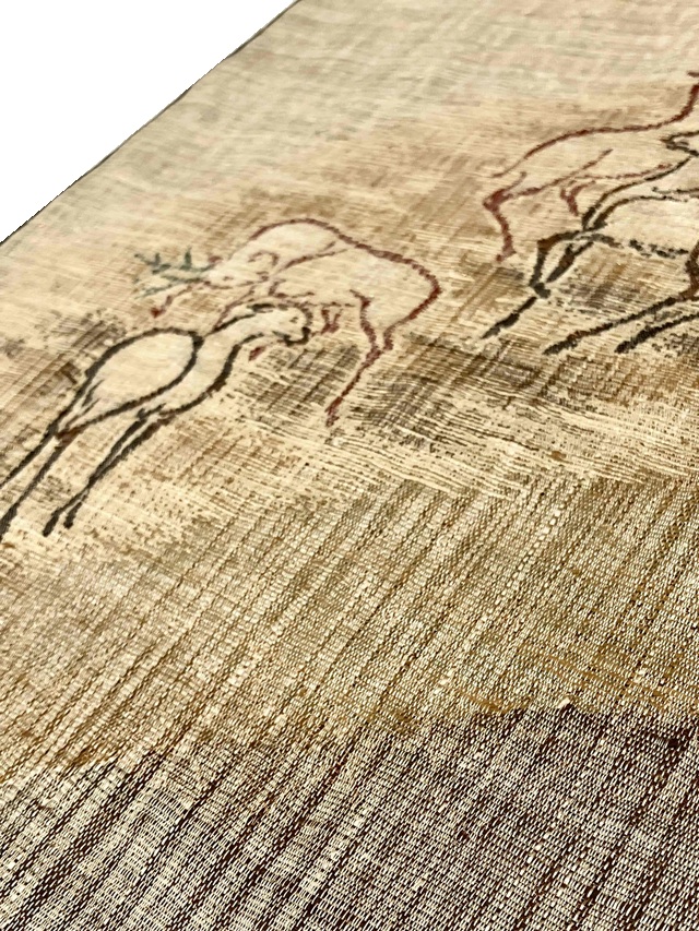 手織 繍い取り 袋帯 渡文