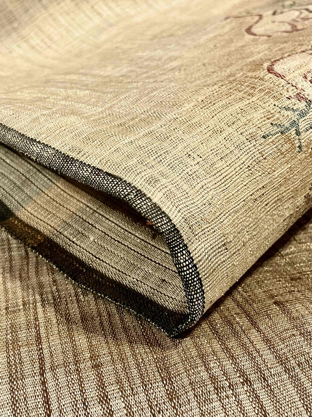 手織 繍い取り 袋帯 渡文