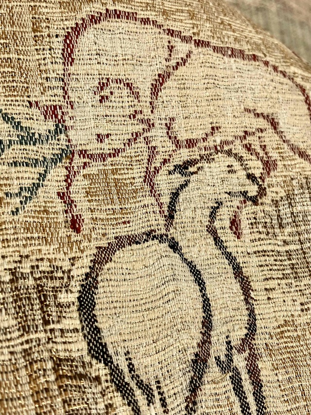 手織 繍い取り 袋帯 渡文