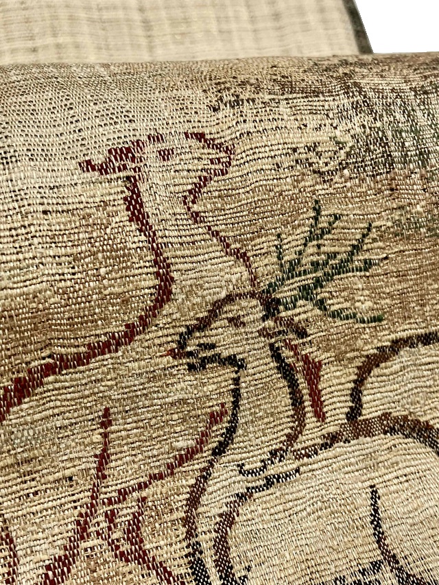 手織 繍い取り 袋帯 渡文