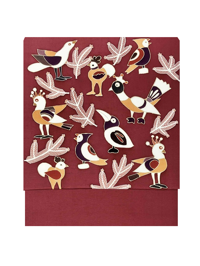 西原 染九寸名古屋帯