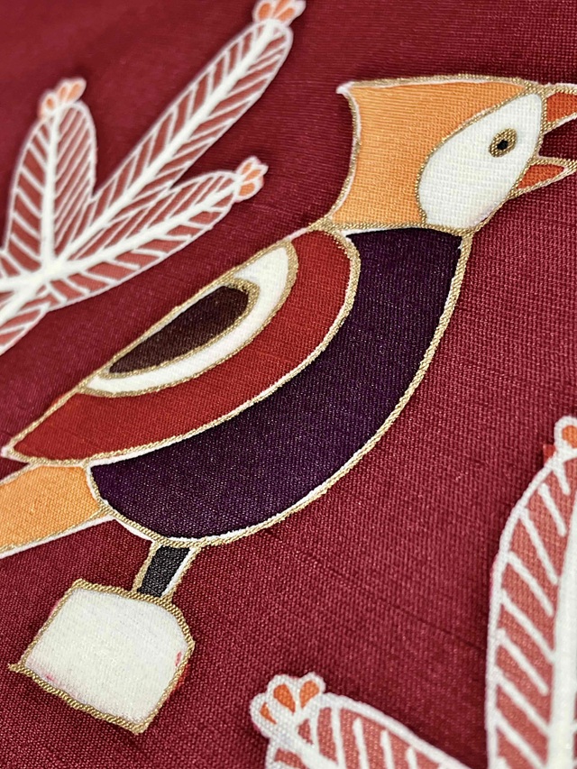 西原 染九寸名古屋帯