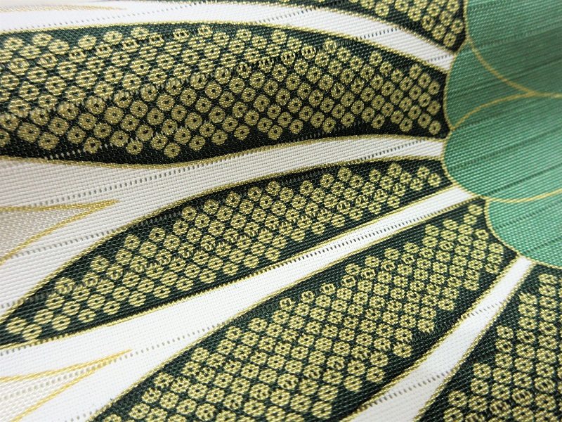 夏 九寸名古屋帯 染帯 菊