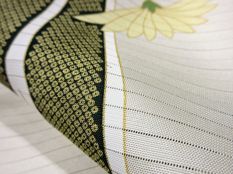 夏 九寸名古屋帯 染帯 菊